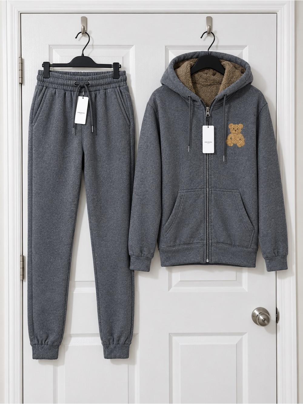 Women’s Gray Fleece-Lined Hoodie & Jogger Set